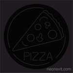 Неоновая вывеска пицца
